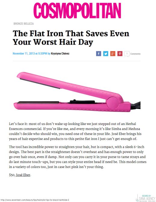 Jose Eber Petite Flat Iron feat on Cosmopolitan.com